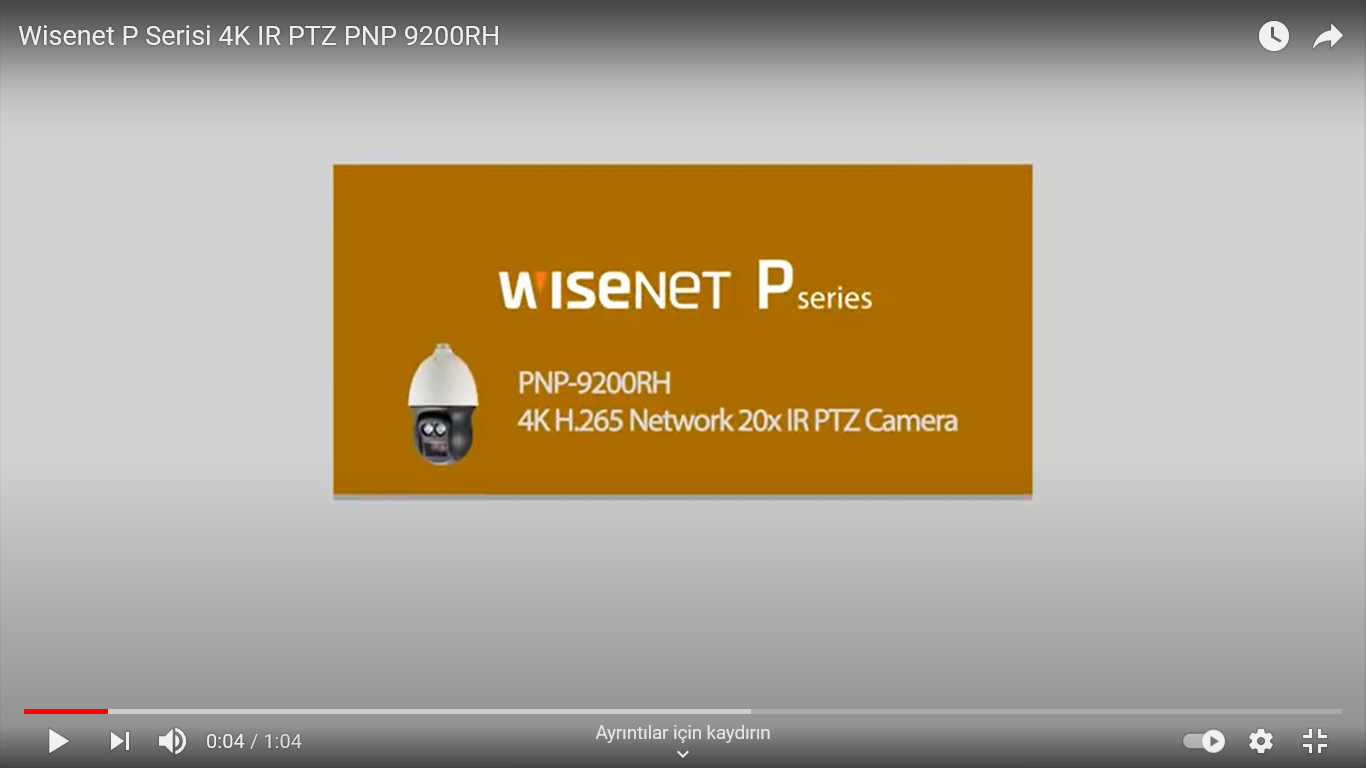 Wisenet P Serisi 4K IR PTZ PNP 9200RH