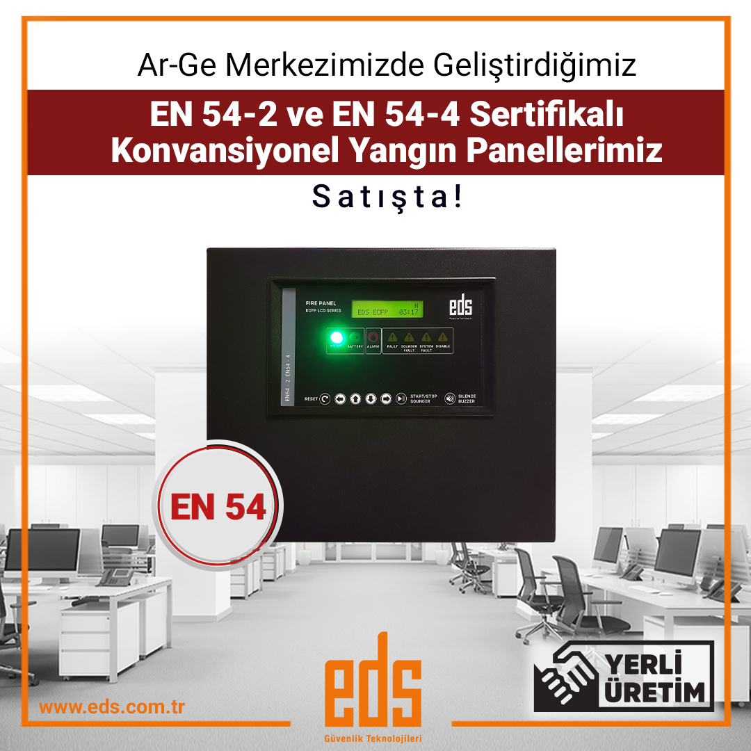 EN54 Sertifikalı EDS Konvansiyonel Yangın Panelleri